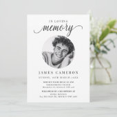 Minimalistische viering van het leven begrafenis f kaart (Staand voorkant)