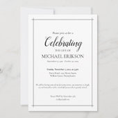 Minimalistische viering van het leven begrafenis kaart (Voorkant)