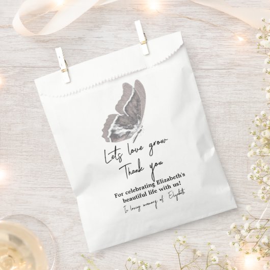 Minimalistische Viering van het Leven Favor Memori Bedankzakje (Geknipt)