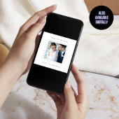 Minimalistische vierkante foto bruiloft Dank u Kaart