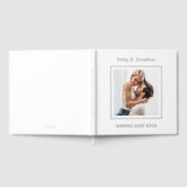 Minimalistische vierkante foto bruiloft gastenboek (Volledig)
