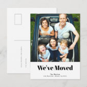 Minimalistische vierkante foto wit bewegen aankondigingskaart (Voorkant / Achterkant)