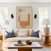 Minimalistische vierkante geometrie poster