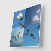 Minimalistische vierkante wandklok (Hoek)