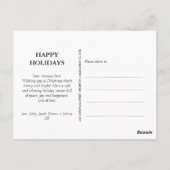 Minimalistische vijf foto familie foto Kerstmis Briefkaart (Achterkant)