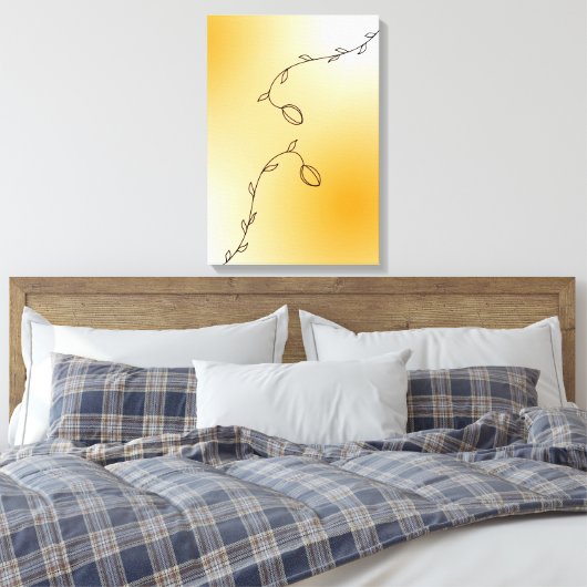 Minimalistische Vine Line Art Print – Abstract Sin (Insitu (Slaapkamer))