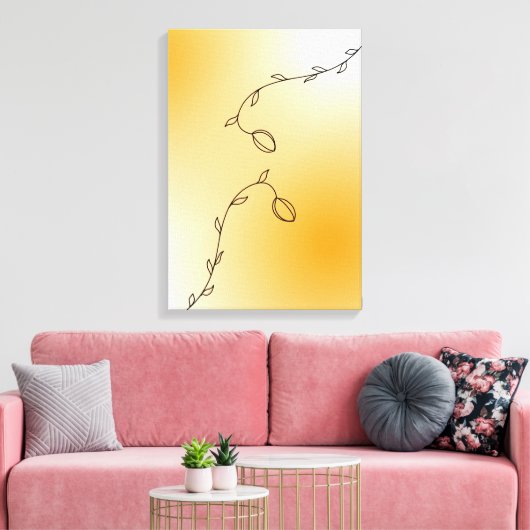 Minimalistische Vine Line Art Print – Abstract Sin (Insitu (Woonkamer))