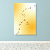 Minimalistische Vine Line Art Print – Abstract Sin (Insitu (Houten vloer))