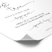 Minimalistische vingerafdruk bruiloft gast boom te poster (Hoek)