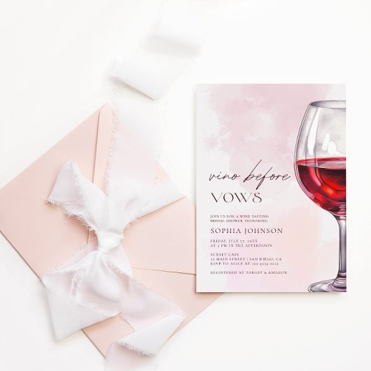 Minimalistische Vino voor geloften Vrijgezellenfee Kaart