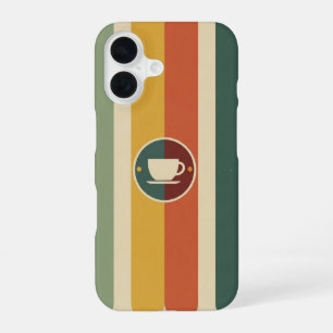 Minimalistische Vintage espressomachinebediening iPhone 16 Hoesje