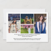 Minimalistische Vintage Fotocollage Afstuderen  Aankondiging (Achterkant)
