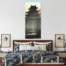 Minimalistische vintage Japanse Hiroaki Takahashi. Canvas Afdruk