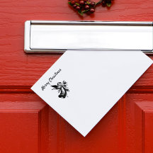 Minimalistische Vintage Prettig Kerst Engel