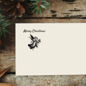 Minimalistische Vintage Prettig Kerst Engel Rubberstempel