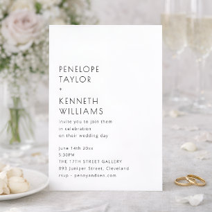 Minimalistische vintage typografie zwart-wit bruil kaart
