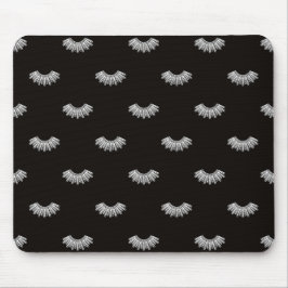 Minimalistische vintage zwarte en witte dissent kr muismat