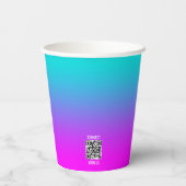 Minimalistische Violet Aqua Gradient Elemental Log Papieren Bekers (Achterkant)