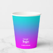 Minimalistische Violet Aqua Gradient Elemental Log Papieren Bekers (Voorkant)