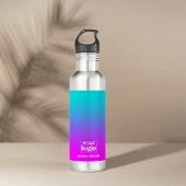 Minimalistische Violet Aqua Gradient Elemental Log Waterfles
