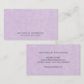 Minimalistische Violet Paarse Elegant Professional Visitekaartje (Voorkant / Achterkant)