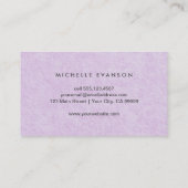 Minimalistische Violet Paarse Elegant Professional Visitekaartje (Achterkant)