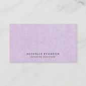 Minimalistische Violet Paarse Elegant Professional Visitekaartje (Voorkant)