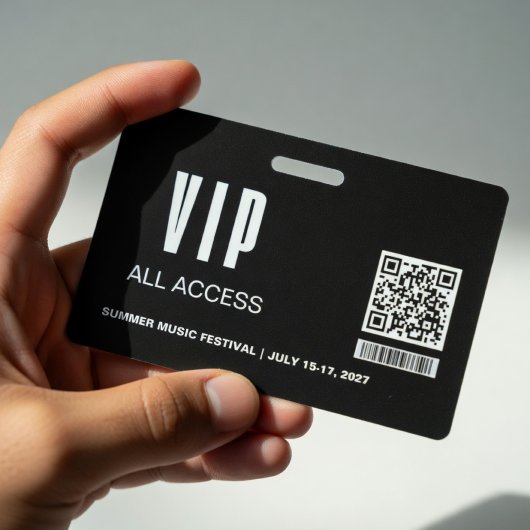 Minimalistische VIP All Access Pas Badge Sjabloon