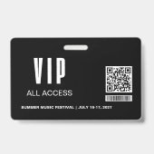 Minimalistische VIP All Access Pas Badge Sjabloon (Voorzijde)