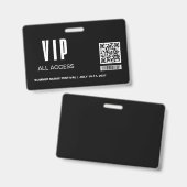 Minimalistische VIP All Access Pas Badge Sjabloon (Voor- en achterkant)