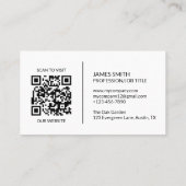 Minimalistische Visitekaart | QR-code Visitekaartje (Achterkant)