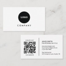 Minimalistische Visitekaart | QR-code