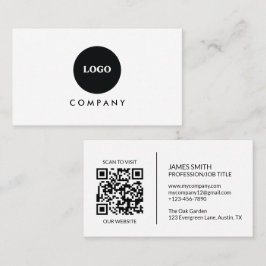 Minimalistische Visitekaart | QR-code Visitekaartje