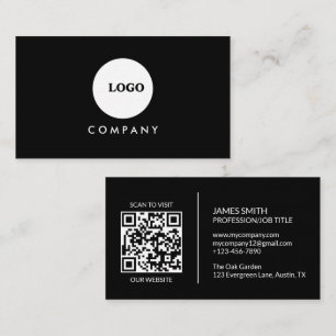 Minimalistische Visitekaart QR-code Visitekaartje