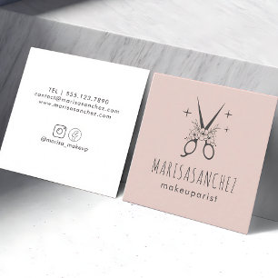 Minimalistische Visitekaart voor Kapsalon Vierkante Visitekaartje