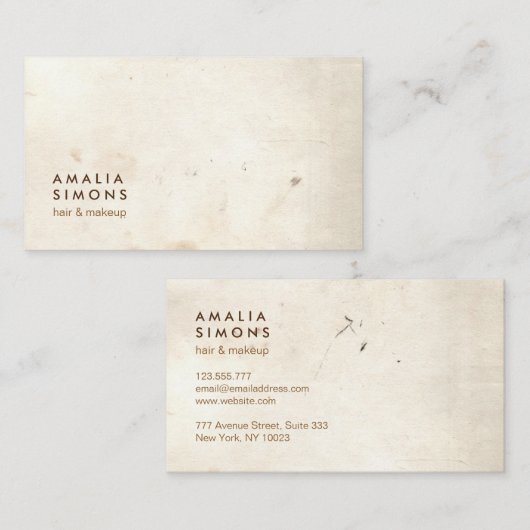  minimalistische Visitekaartjes (Voorkant / Achterkant)