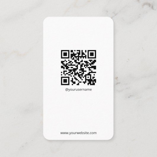 Minimalistische Visitekaartjes Aangepaste Logo QR- (Achterkant)