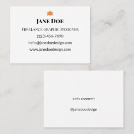 Minimalistische Visitekaartjes | Elegante Merkiden Contactkaartje