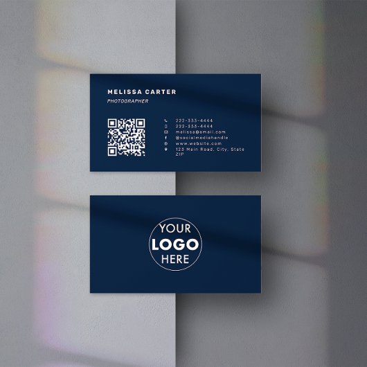 Minimalistische Visitekaartjes | QR-code & Logo |