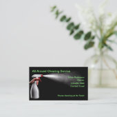 Minimalistische Visitekaartjes voor schoonmaakserv (Staand voorkant)