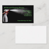 Minimalistische Visitekaartjes voor schoonmaakserv (Voorkant / Achterkant)