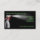 Minimalistische Visitekaartjes voor schoonmaakserv (Voorkant)