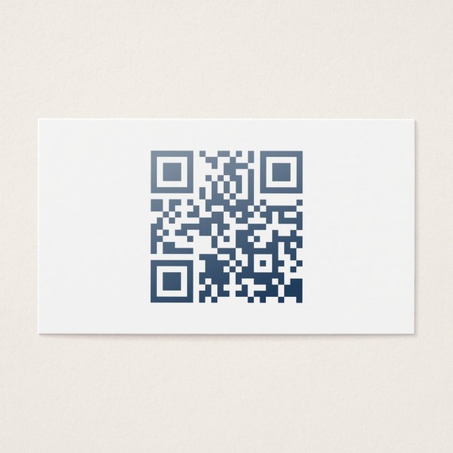 Minimalistische Visitenkarte (QR-Code und Name) Visitekaartje (Voorkant)