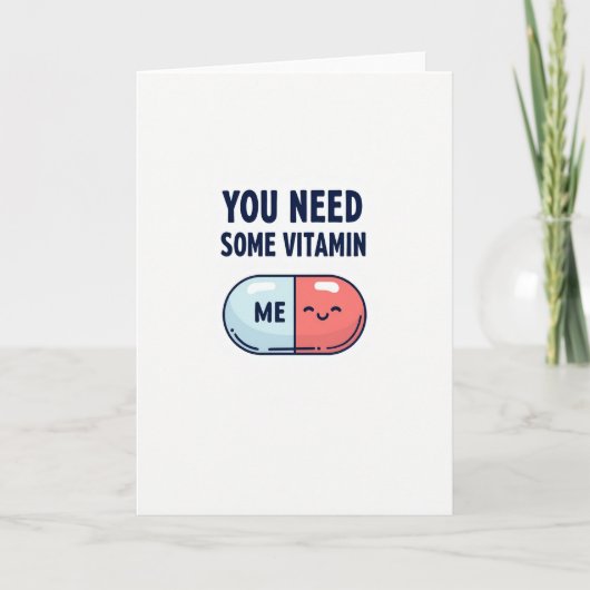 Minimalistische Vitamin Me Kaart (Voorkant)