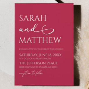 Minimalistische Viva Magenta Eenvoudige Elegante B Kaart