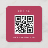 Minimalistische Viva Magenta Heart QR Code Weddens Informatiekaartje (Achterkant)