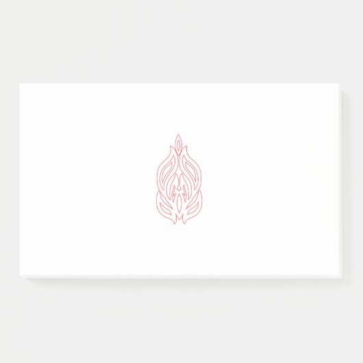 Minimalistische Vlam Lijn Kunst Esthetische Notiti Post-it® Notes (Voorkant)