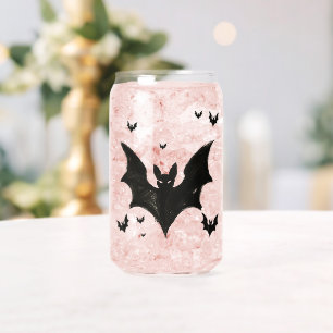 Minimalistische Vleermuis – Inktkwast Halloween Sc Blikvorm Glas