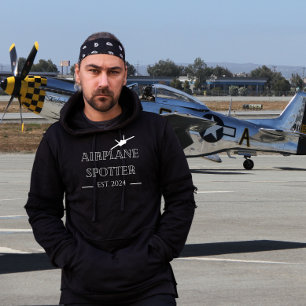 Minimalistische vliegtuigspotter, gepersonaliseerd hoodie