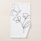 Minimalistische vlinderbadhanddoekset bad handdoek (Handdoek)